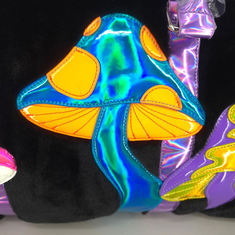 Dolls Kill Current Mood Lost in Wonderland Fuzzy Weekender Bag New - Picture 3 of 15